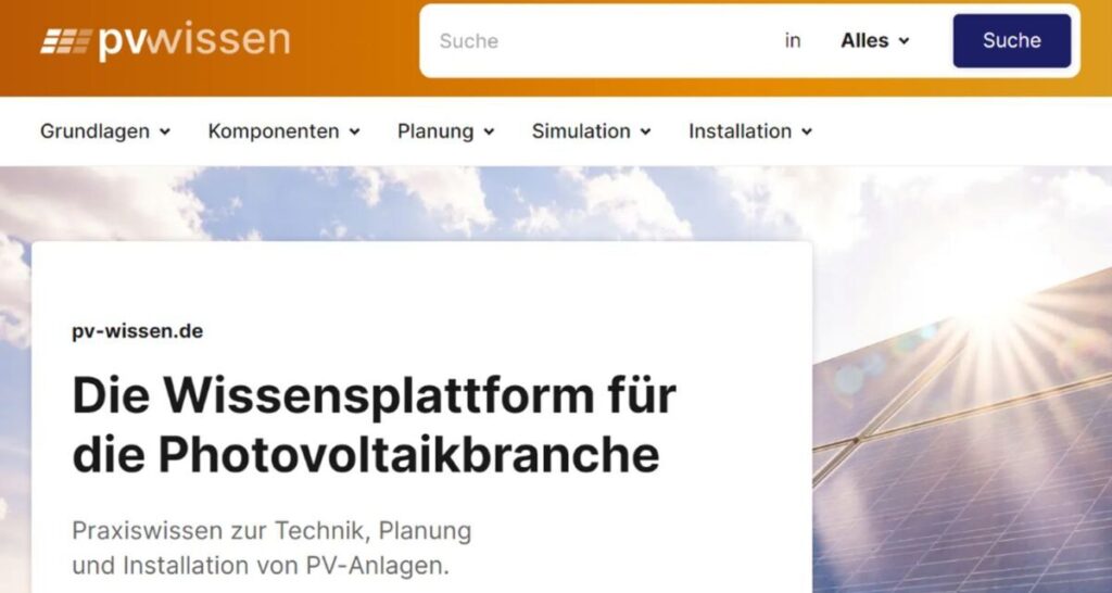 pv-wissen.de, Screenshot, DGS, HTW Berlin, Online-Plattform