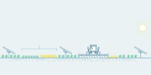 Agri-Photovoltaik, einachsige Nachführung, Tracker, Grafik, Vattenfall